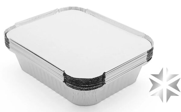 Bandeja Alumínio Retangular 230ml Tampa de papel c/10 unid Thermoprat - Image 2